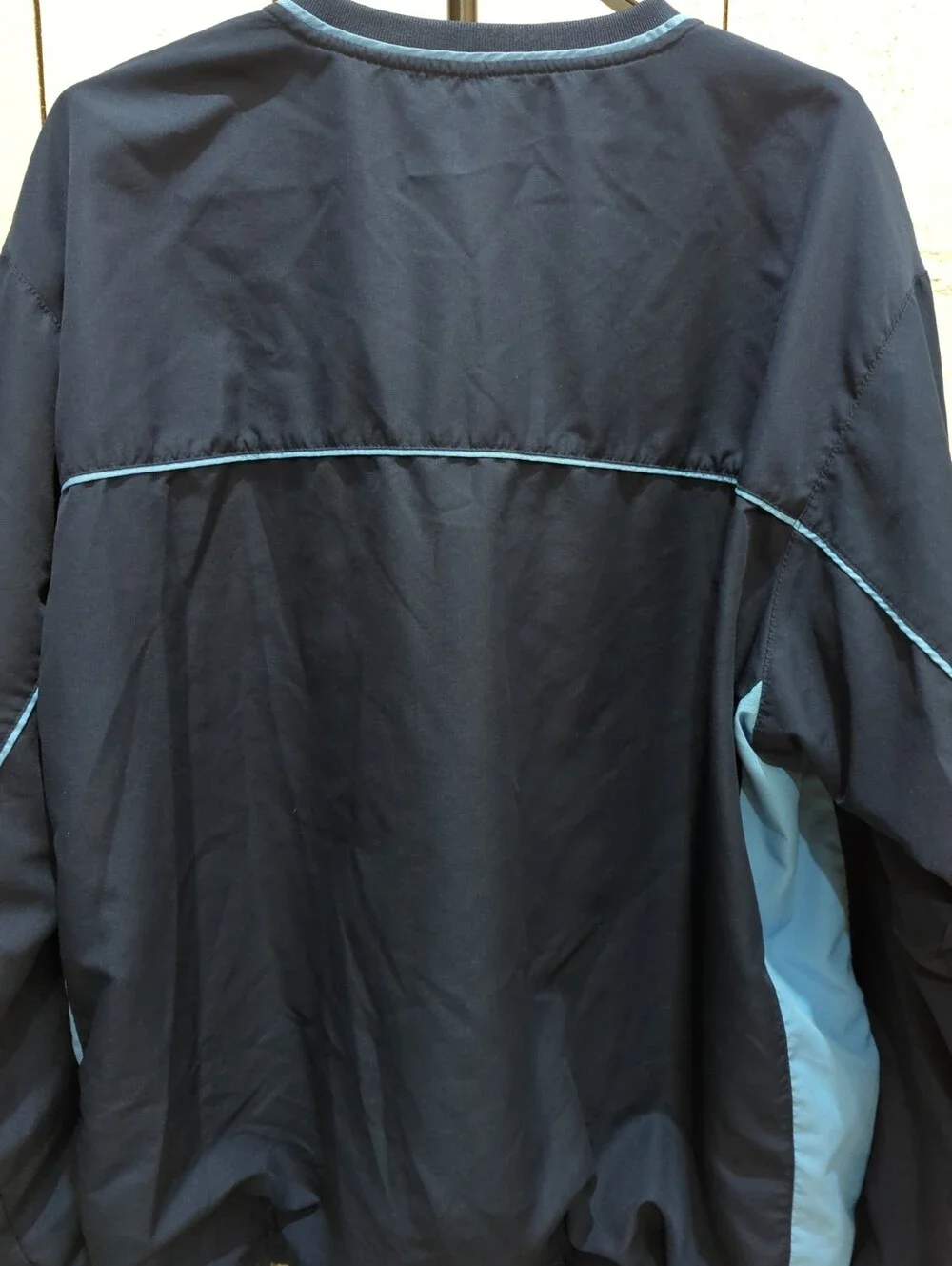 Vintage Starter Navy Blue V Neck Pullover Windbreaker - Size XL